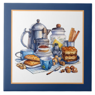 Cute cosy kitchen home business crafting ceramic tile