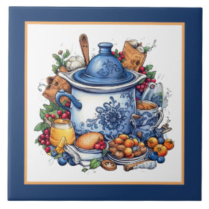 Cute cosy kitchen home business crafting ceramic tile
