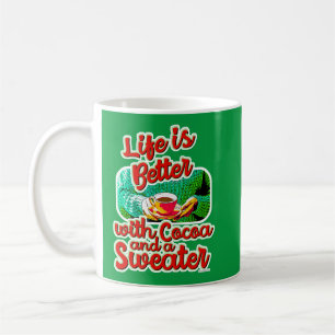 Cute Cosy Life is Better Cocoa Fun Holiday Design Coffee Mug
