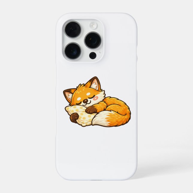 Cute Cosy Sleeping Fox iPhone Case (Back)