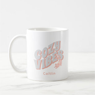 Cute Cosy Vibes Pink Pastel  Coffee Mug