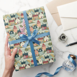 Cute cottage core House warming party Wrapping Paper