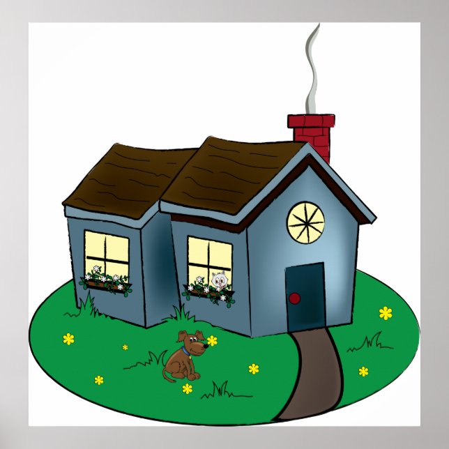Cute Cottage Home Poster (Front)