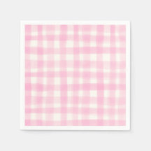 Cute Cottage Pink Gingham Baby Shower Party