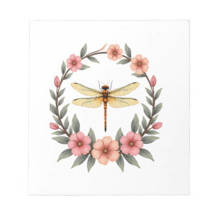 Cute Cottagecore Floral Dragonfly Aesthetic Girls  Notepad