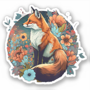 Cute Cottagecore Floral Fox Aesthetic Girls Women 