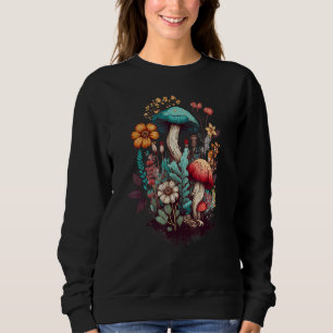 Cute Cottagecore Floral Mushroom Aesthetic Girls G Sweatshirt