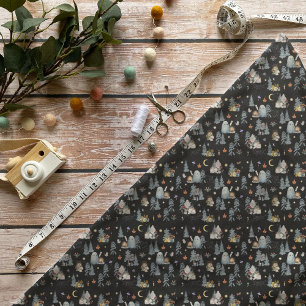 Cute Cottagecore Halloween Camping Ghosts Fabric