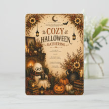 Cute Cottagecore Halloween Party Invitation