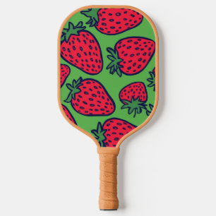 Cute Cottagecore Kawaii Strawberry Aesthetic Pickleball Paddle
