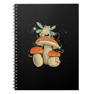 Cute Cottagecore Mushroom Frog Goblincore Style Notebook