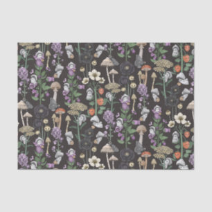 Cute Cottagecore Mushroom Ghosts Fall Halloween Tissue Paper