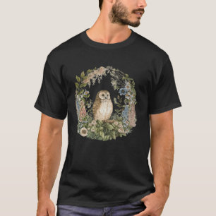 Cute cottagecore owl & Wildflowers Gardener Garden T-Shirt