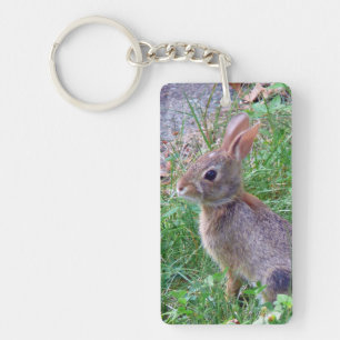 Cute Cottontail Bunny Rabbit Key Ring
