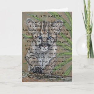 cute cougar kitten big cat wildlife painting art card