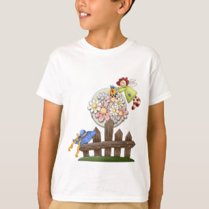 Cute Country Angel Watering Flowers T-Shirt
