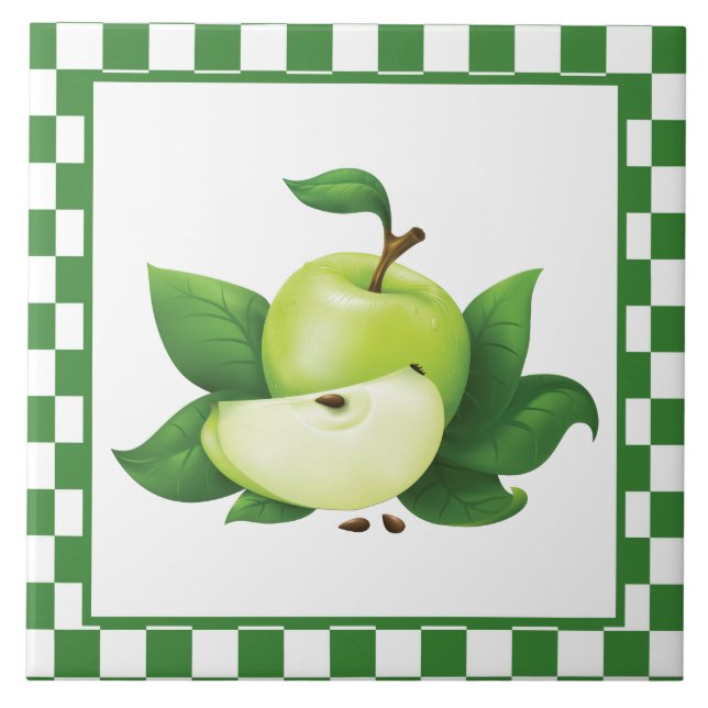 cute Country apple kitchen Ceramic Tile (Front)