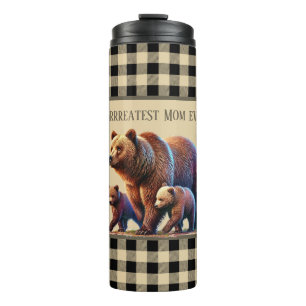 Cute Country bear best Mum ever Thermal Tumbler