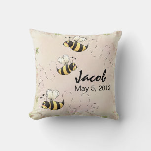Cute Country Bees to Personalise Cushion