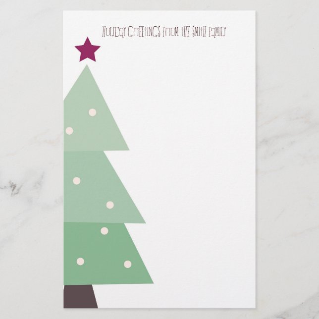 Cute & Country Christmas Stationery (Front)