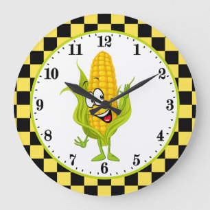 cute country corn wall decor large clock