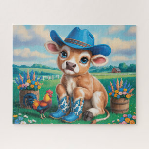 Cute Country Cow Jigsaw Puzzle