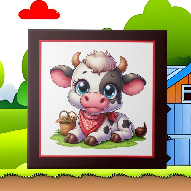 Cute Country cow lovers Ceramic Tile (Creator Uploaded)