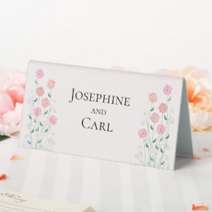 Cute Country Daisies Wedding Table Number