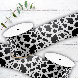 Cute Country Farm Cow Print Satin Ribbon