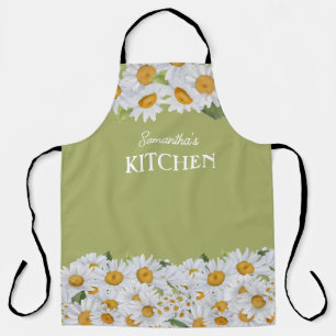 Cute Country Floral Women's Name Personalised Apron
