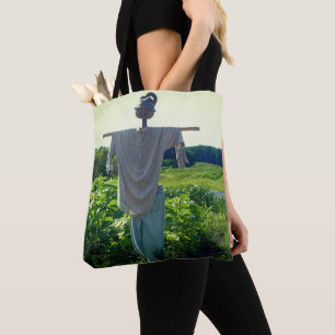 Cute Country Garden Scarecrow Tote Bag