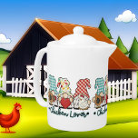 cute Country gnome chicken lovers<br><div class="desc">cute Country gnome chicken lovers teapot</div>
