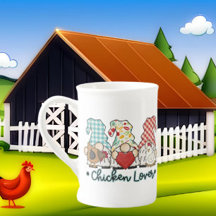 cute Country gnome chicken lovers  Bone China Mug