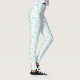Cute Country Goose Toile Pattern Leggings