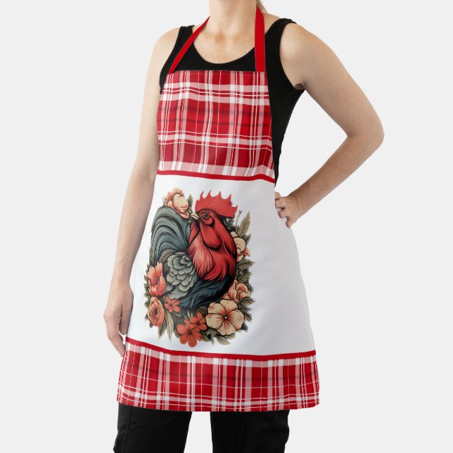 Cute Country rooster lovers kitchen Apron (Insitu)