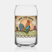 Cute Country rooster rise shine farmhouse