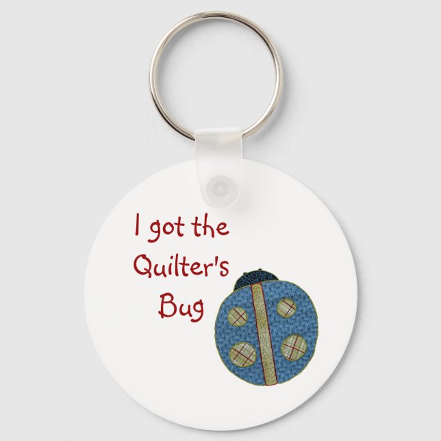 Cute Country Style Quilting Ladybug Key Ring (Front)