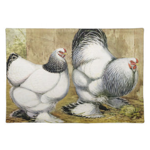 Cute Country vintage rooster chicken kitchen Placemat