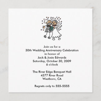 Cute Couple Anniversary Invitation