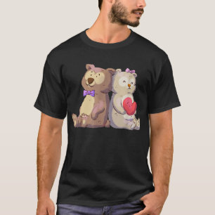 Cute Couple Bear In Love Valentines Day 2022 Gift T-Shirt