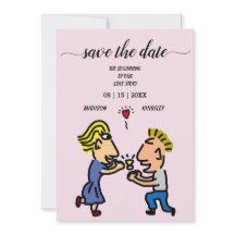 Cute Couple Colourful Original Cartoon Artwork CAR