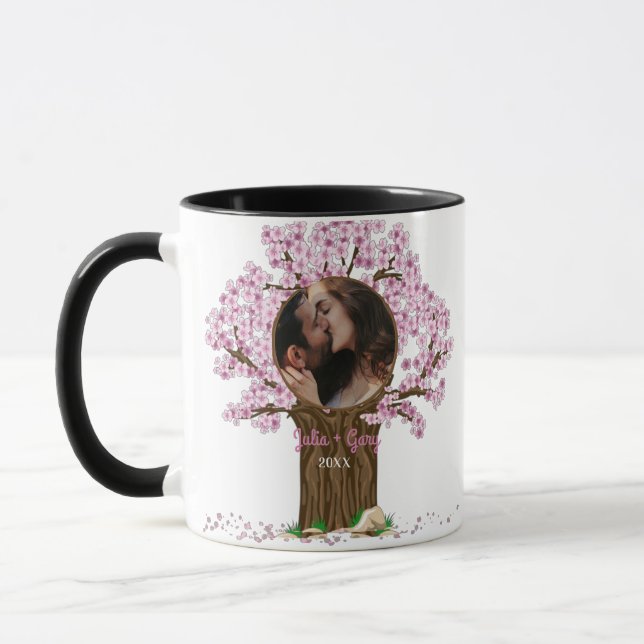 Cute Couple Custom Photo  Mug (Left)