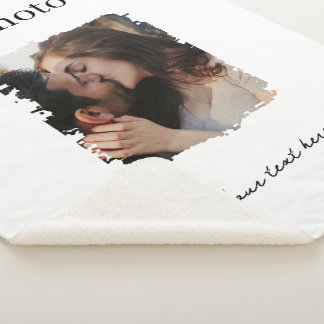 Cute Couple Custom Photo Sherpa Blanket