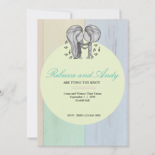 Cute Couple Dancing Wedding Invitation