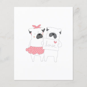Cute Couple French Bulldog Love Dog Lover Flyer
