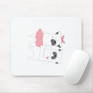 Cute Couple French Bulldog Love Dog Lover Mouse Pad