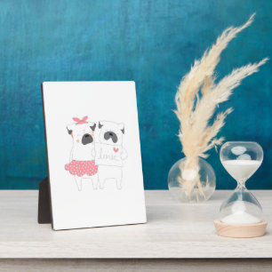 Cute Couple French Bulldog Love Dog Lover Plaque