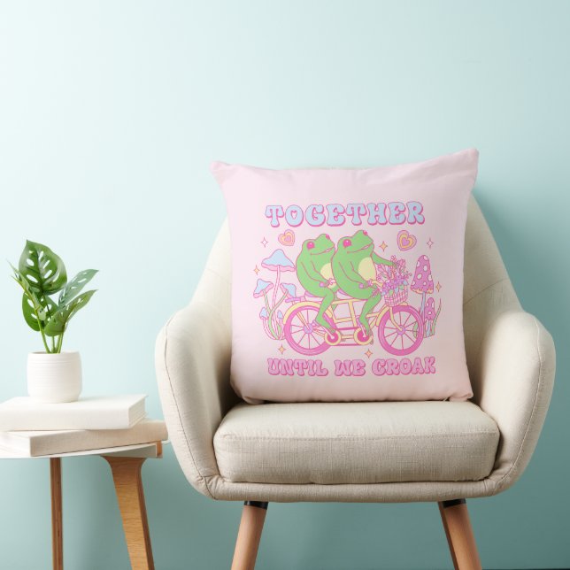Cute Couple Frog - Together Until We Croak Cushion (Chair)