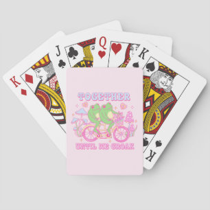 Cute Couple Frog - Together Until We Croak Playing Cards