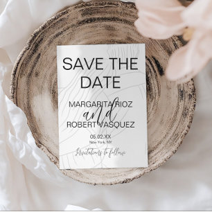 Cute Couple Hugging Script Save the Date Invitation
